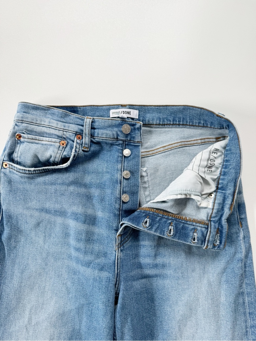 RE/DONE Wide Leg Crop Jeans in Blazed Indigo | 30 - Picture 8 of 14